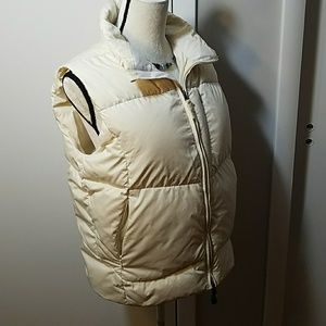 Ralph Lauren Cream Sleeveless Puff Vest w/ Pockets